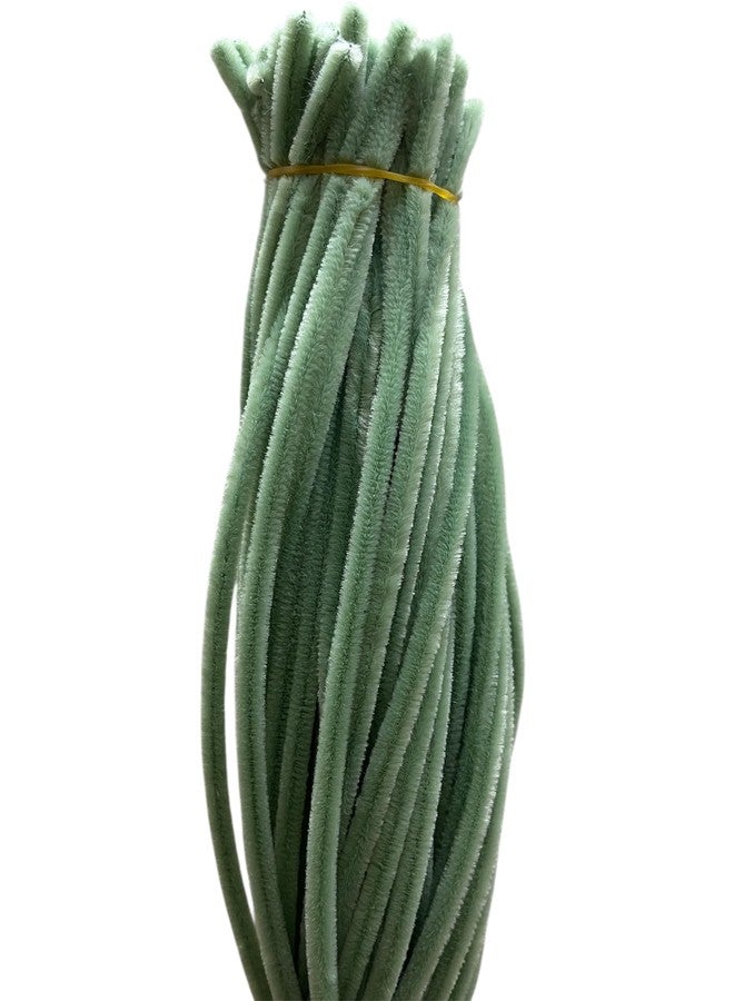 Velme Craft 100Pc Pipe Cleaners Craft Set | Chenille Stem Fuzzy Sticks DIY Craft Supplies for Art Projects Activities, Decorations, Flower Making, Modeling & Sculpting (Pista Green) - Image 1